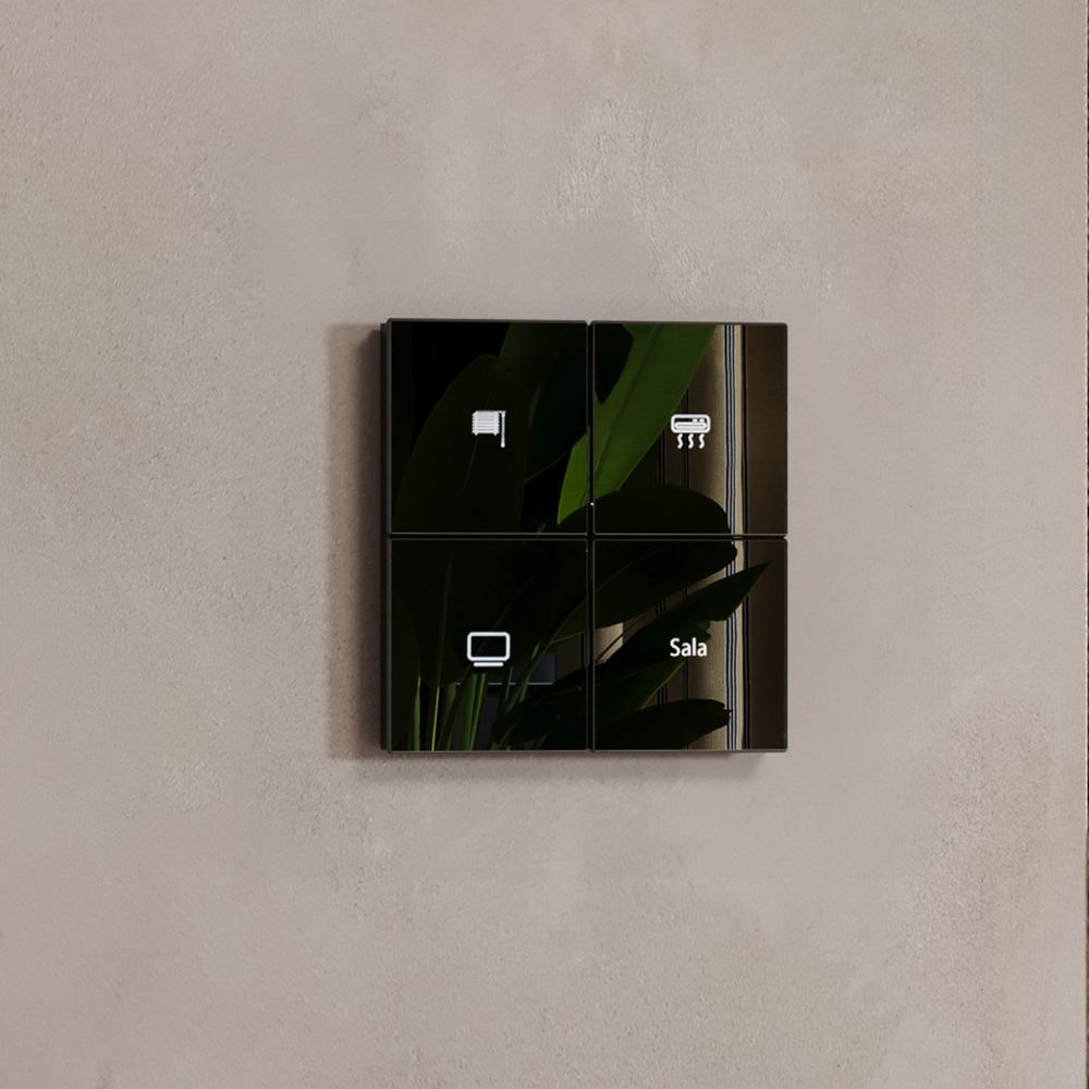 Keypad de automação residencial ambientado