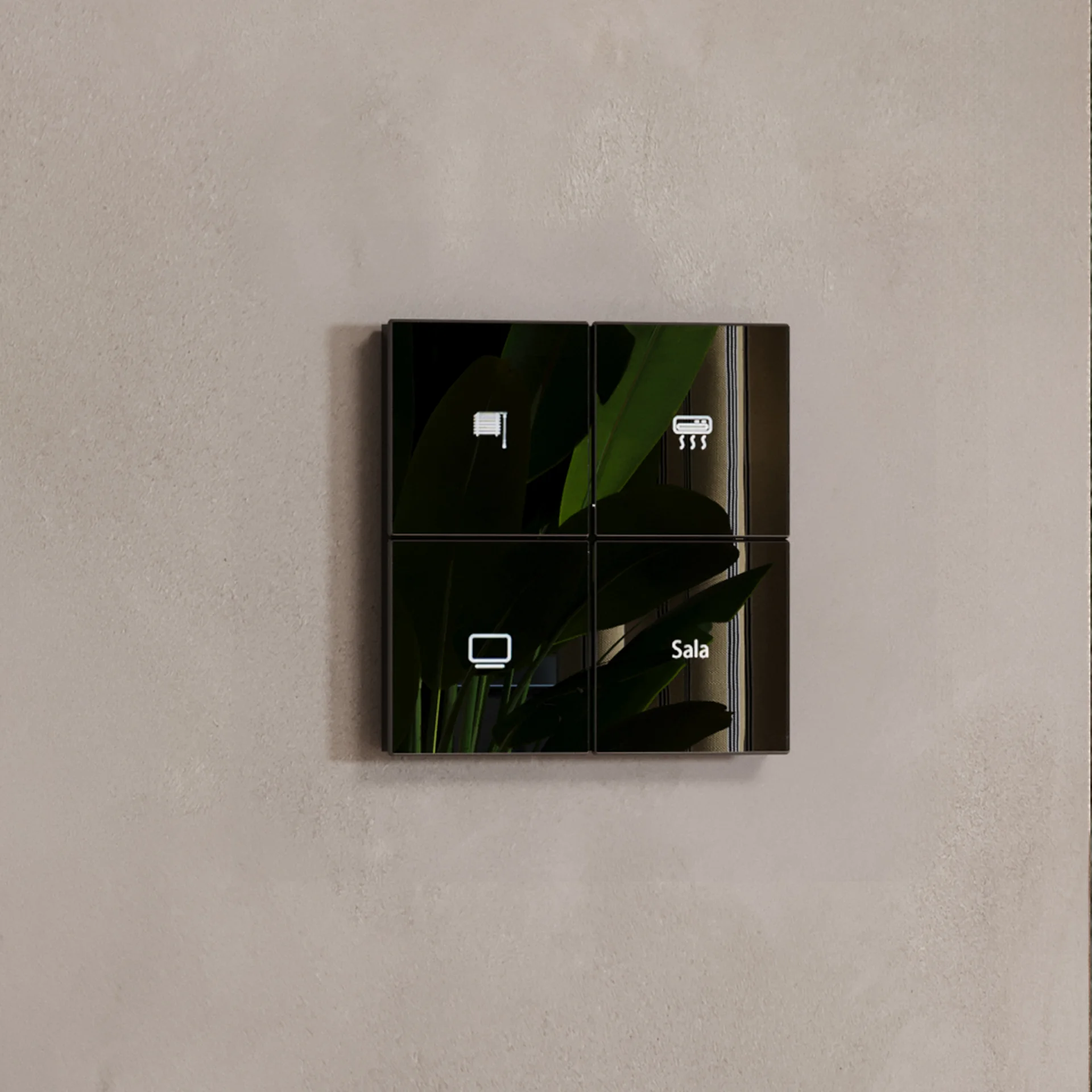 Keypad de automação WOW Defy em Gorilla Glass preto
